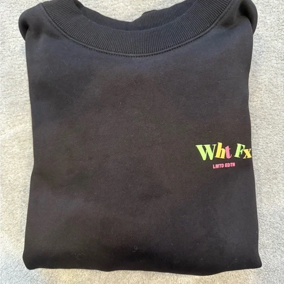 White Fox Boutique Black Crewneck Sweater - Picture 4 of 5